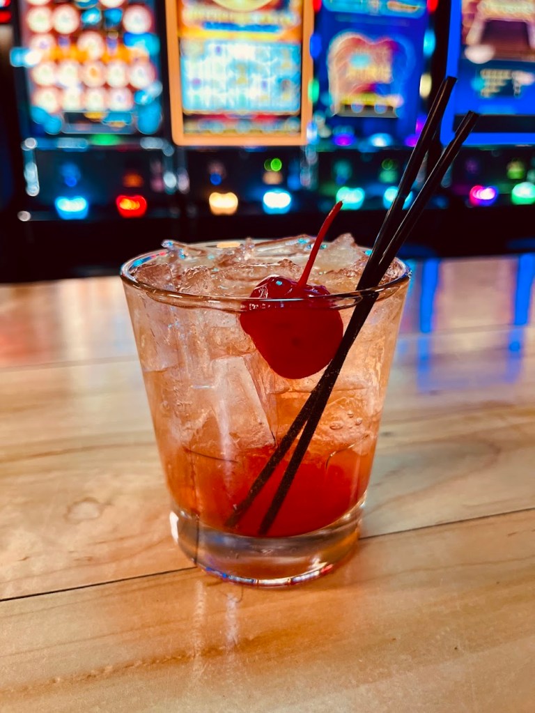 Fireball Old Fashion with a cherry on top